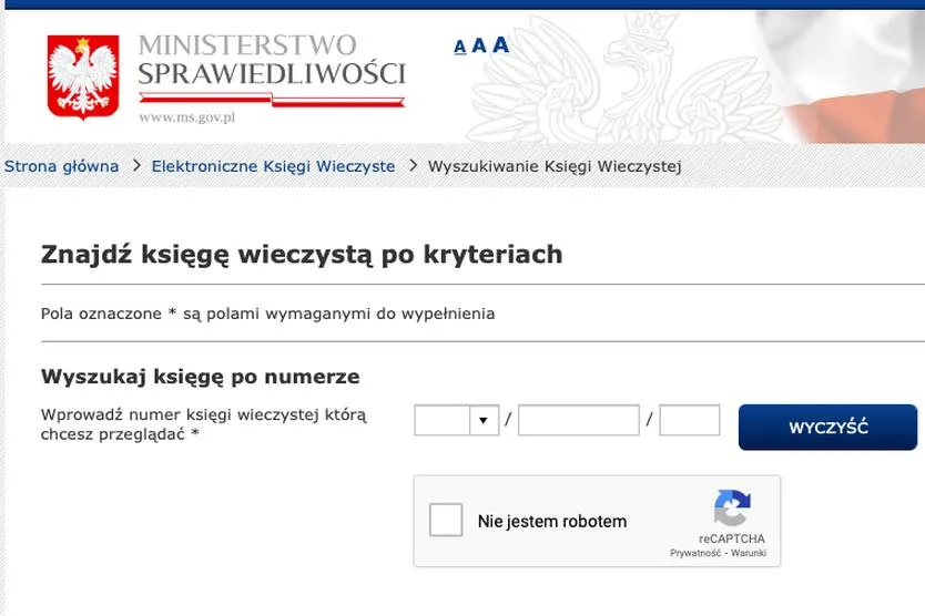 Piwnica w księdze wieczystej