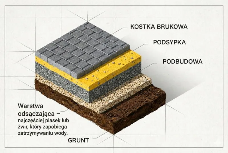 Trwała podbudowa kostka brukowa